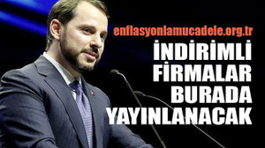 enflasyonlamucadele.org.tr İndirim yapan firmalar burada yayınlanacak