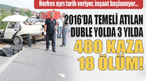 Herkes ayrı tarih veriyor, inşaat başlamıyor… 2016’da temeli atılan duble yolda 3 yılda 480 kaza, 18 ölüm!
