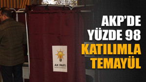 AKP’de yüzde 98 katılımla temayül
