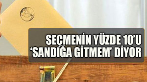 Seçmenin yüzde 10’u ‘sandığa gitmem’ diyor