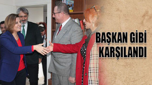 Başkan gibi karşılandı