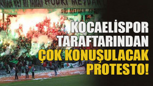 Kocaelispor taraftarından çok konuşulacak protesto!