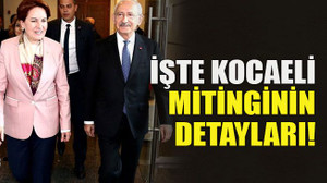 İşte Kocaeli mitinginin detayları!