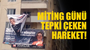İzmit'te miting günü tepki çeken hareket…