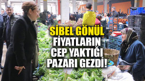 Gönül, fiyatların cep yaktığı pazarı gezdi!