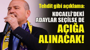 Kocaeli’deki adaylara tehdit gibi açıklama!