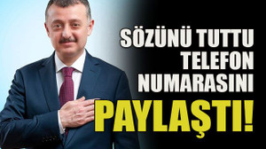 Sözünü tuttu, telefon numarasını paylaştı!