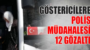 Göstericilere polis müdahalesi: 12 gözaltı