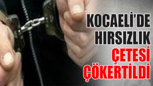 Kocaeli’de hırsızlık çetesi çökertildi