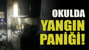 Okulda yangın paniği!