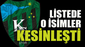 Listede o isimler kesinleşti