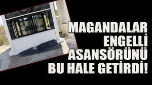 Magandalar engelli asansörünü bu hale getirdi!