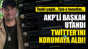 AKP’li başkan utandı, Twitter’ını korumaya aldı!