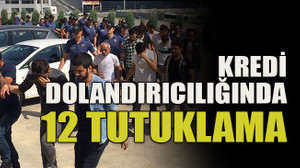 Kredi dolandırıcılığında 12 tutuklama