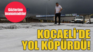 Gözlerine inanamadılar Kocaeli’de yol köpürdü!