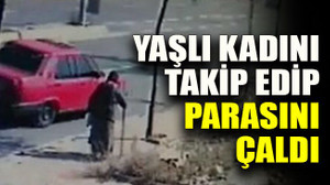 Yaşlı kadını takip edip, parasını çaldı