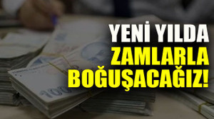 Yeni yılda zamlarla boğuşacağız!