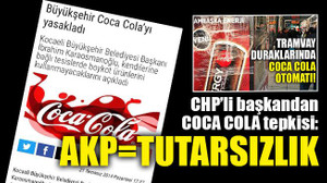 Tramvay durağına Coca Cola'ya CHP'li başkandan tepki!