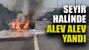 Seyir halinde alev alev yandı
