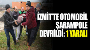 İzmit’te otomobil şarampole devrildi: 1 yaralı