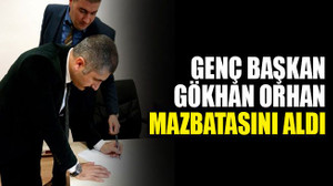 Genç başkan Gökhan Orhan, mazbatasını aldı
