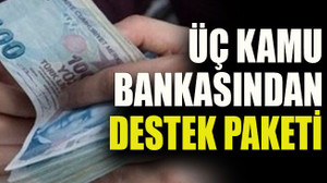 Üç kamu bankasından destek paketi