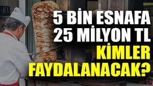 5 bin esnafa 25 milyon TL, Kimler faydalanacak?