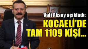 Kocaeli’de tam 1109 kişi…