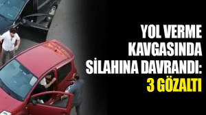 Kocaeli'de yol verme kavgasında silahına davrandı: 3 gözaltı