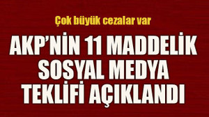 Çok büyük cezalar var... AKP’nin 11 maddelik sosyal medya teklifi açıklandı