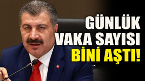 Günlük vaka sayısı bini aştı!