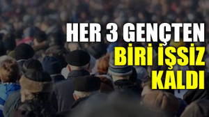 Her 3 gençten biri işsiz kaldı
