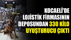 Kocaeli'de lojistik firmasının deposundan 330 kilo uyuşturucu çıktı