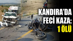 Motosiklet ile otomobil çarpıştı: 1 ölü