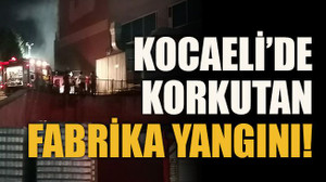 Kocaeli’de korkutan fabrika yangını!