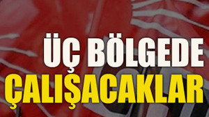 Üç bölgede çalışacaklar