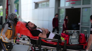 İş yerinde karnından vuruldu