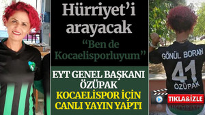 EYT Genel Başkanı Özüpak, Kocaelispor formasıyla canlı yayın yaptı!