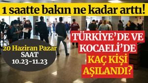 Türkiye’de ve Kocaeli’de bakın kaç kişi aşılandı! (20 Haziran Pazar)
