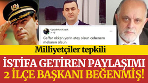 Şehidi hedef alan paylaşımı, MHP'li iki ilçe başkanı beğenmiş!