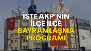 AKP Kocaeli'de ilçelerin bayramlaşma programları belli oldu!