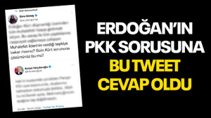 Erdoğan’ın PKK sorusuna, bu tweet cevap oldu