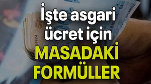 İşte asgari ücret için MASADAKİ FORMÜLLER