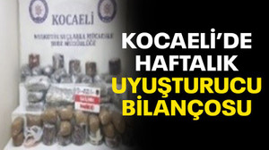 Kocaeli’de haftalık uyuşturucu bilançosu