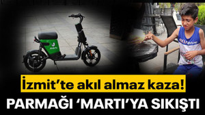 İzmit'te akıl almaz kaza! Parmağı "Martı"ya sıkıştı!