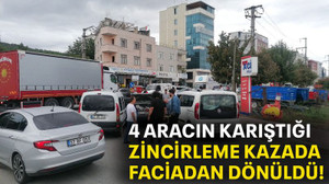 4 Aracın karıştığı zincirleme kazada faciadan dönüldü!