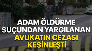 Adam öldürme suçundan yargılanan avukatın cezası kesinleşti