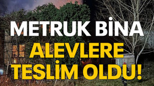 Metruk bina alevlere teslim oldu