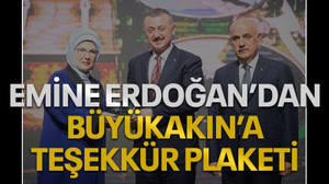 Emine Erdoğan’dan Başkan Büyükakın’a teşekkür plaketi