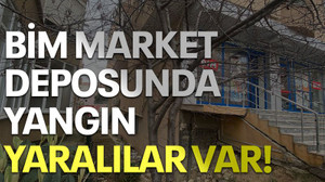 BİM market deposunda yangın, yaralılar var!